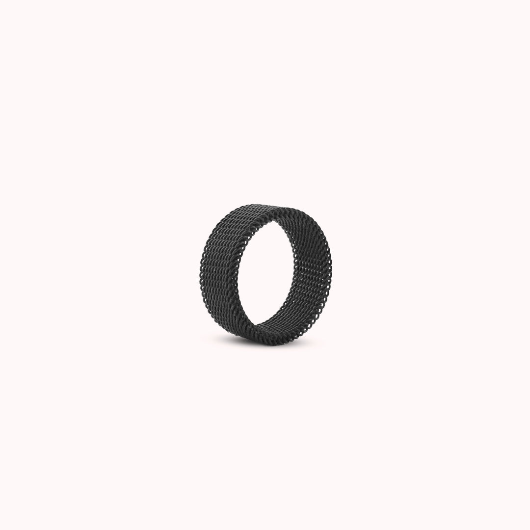 Mesh Ring- Black (Anti-tarnish & Waterproof)