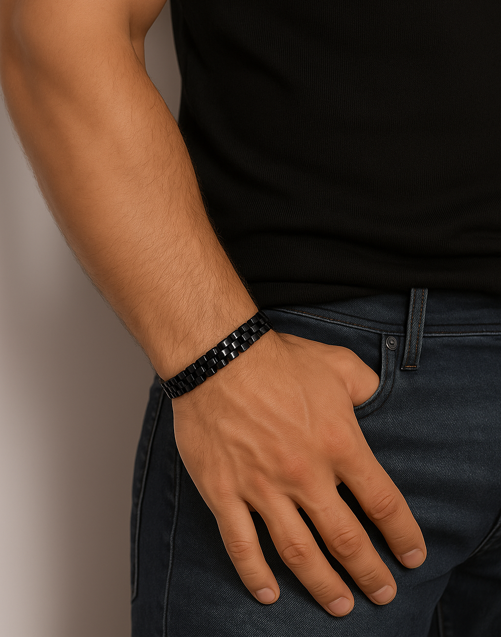Titan Bracelet Cuff Band- Black