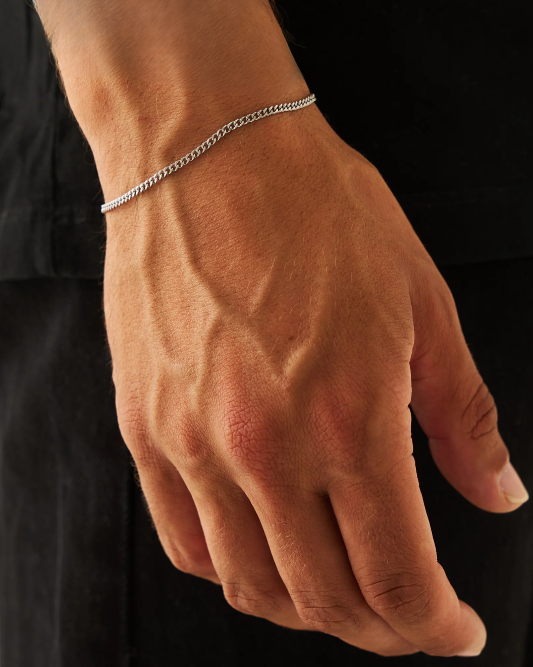 Micro Cubic Chain Bracelet (Silver)- 3mm