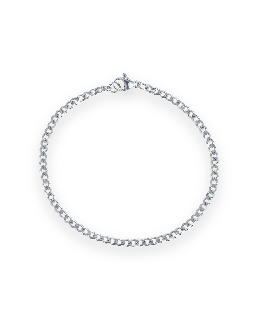 Micro Cubic Chain Bracelet (Silver)- 3mm