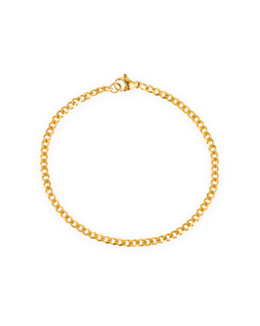 Micro Cubic Chain Bracelet (Gold)- 3mm