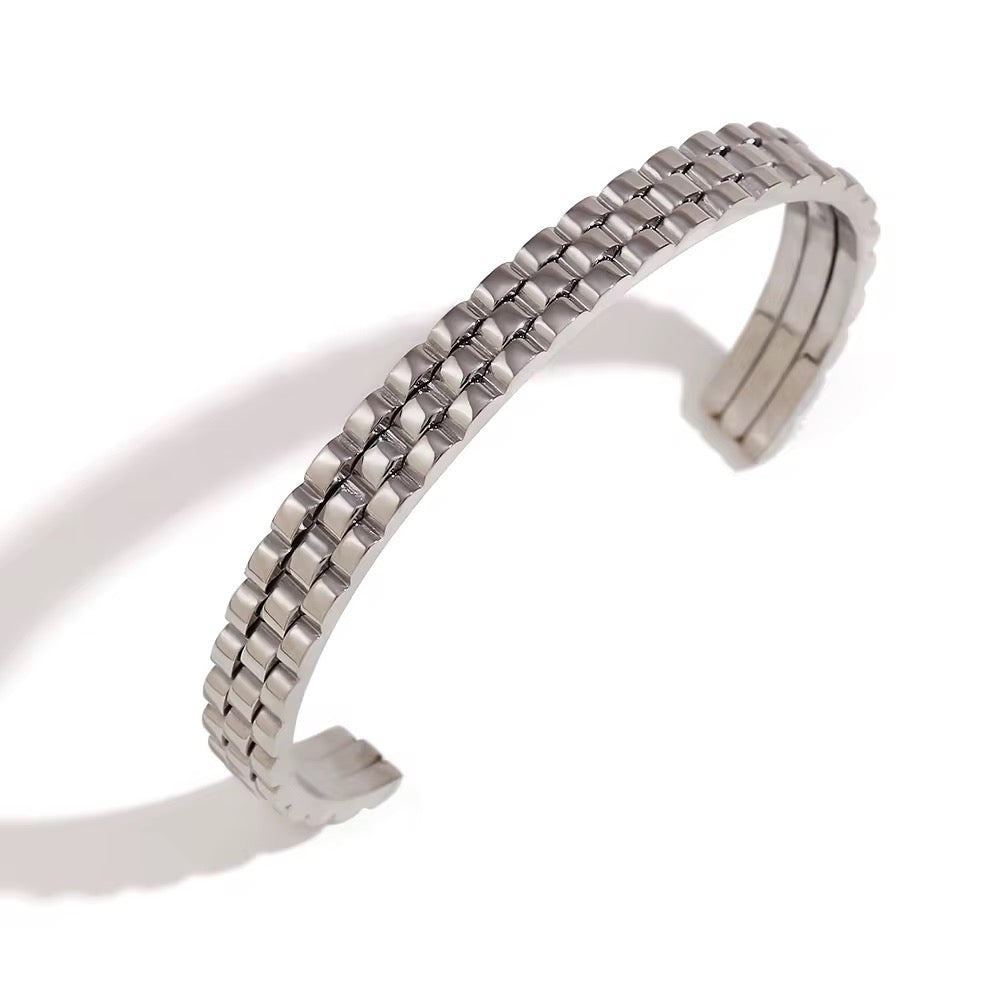 Titan Bracelet Cuff Band - Silver