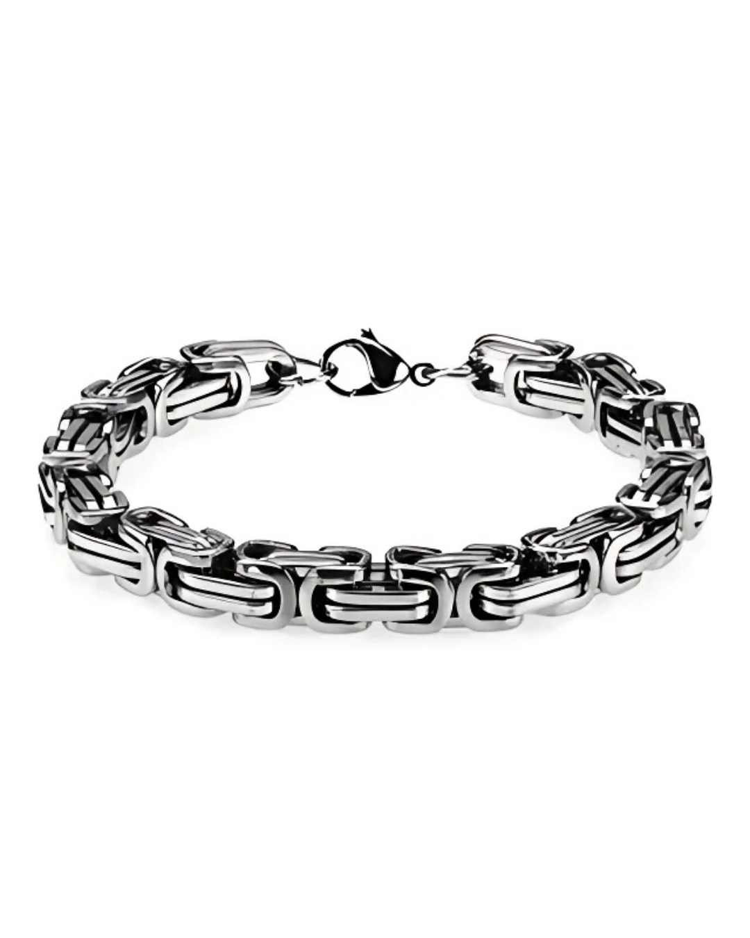 Zenith Byzantine Chain Bracelet- Black & Silver