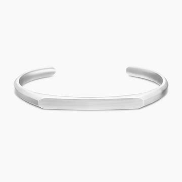 Edge Bracelet Cuff Band - Silver